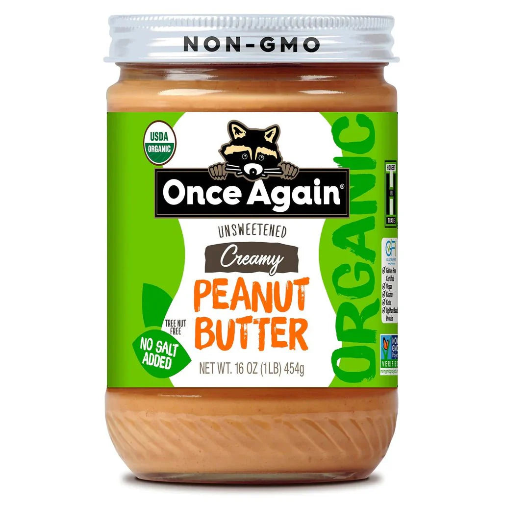 Peanut Butter, Creamy, No Salt, Organic