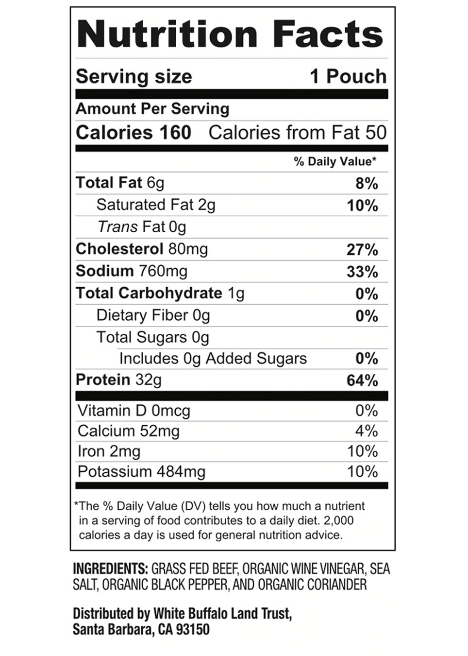 Original Grass Fed & Finished Beef Biltong