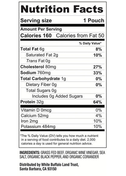 Original Grass Fed & Finished Beef Biltong