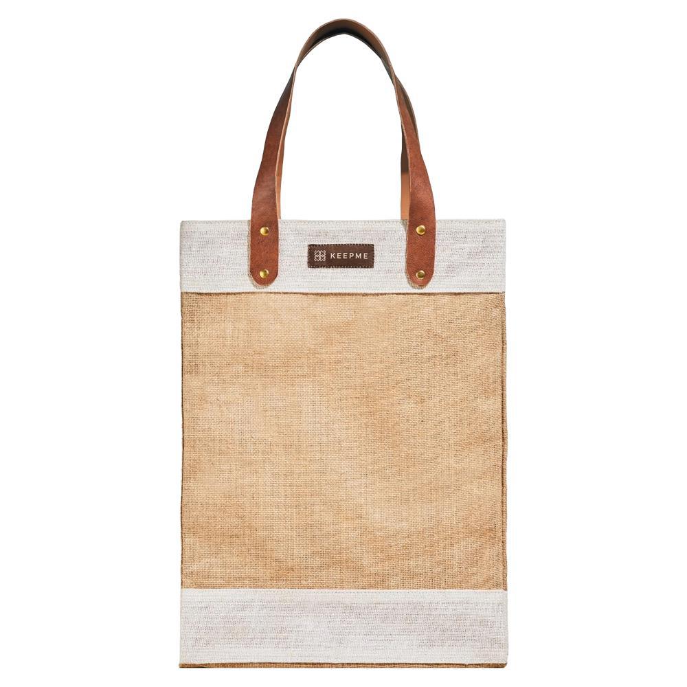 Out Of The Woods - 'Cream White' Jute Market Tote (1CT)