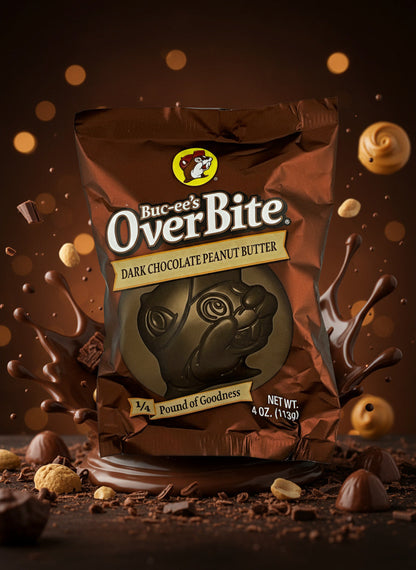 Buc-ee's Dark Chocolate Peanut Butter OverBite