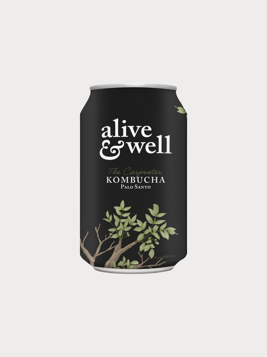 Alive & Well Palo Santo Kombucha Cans - 6 Pack case