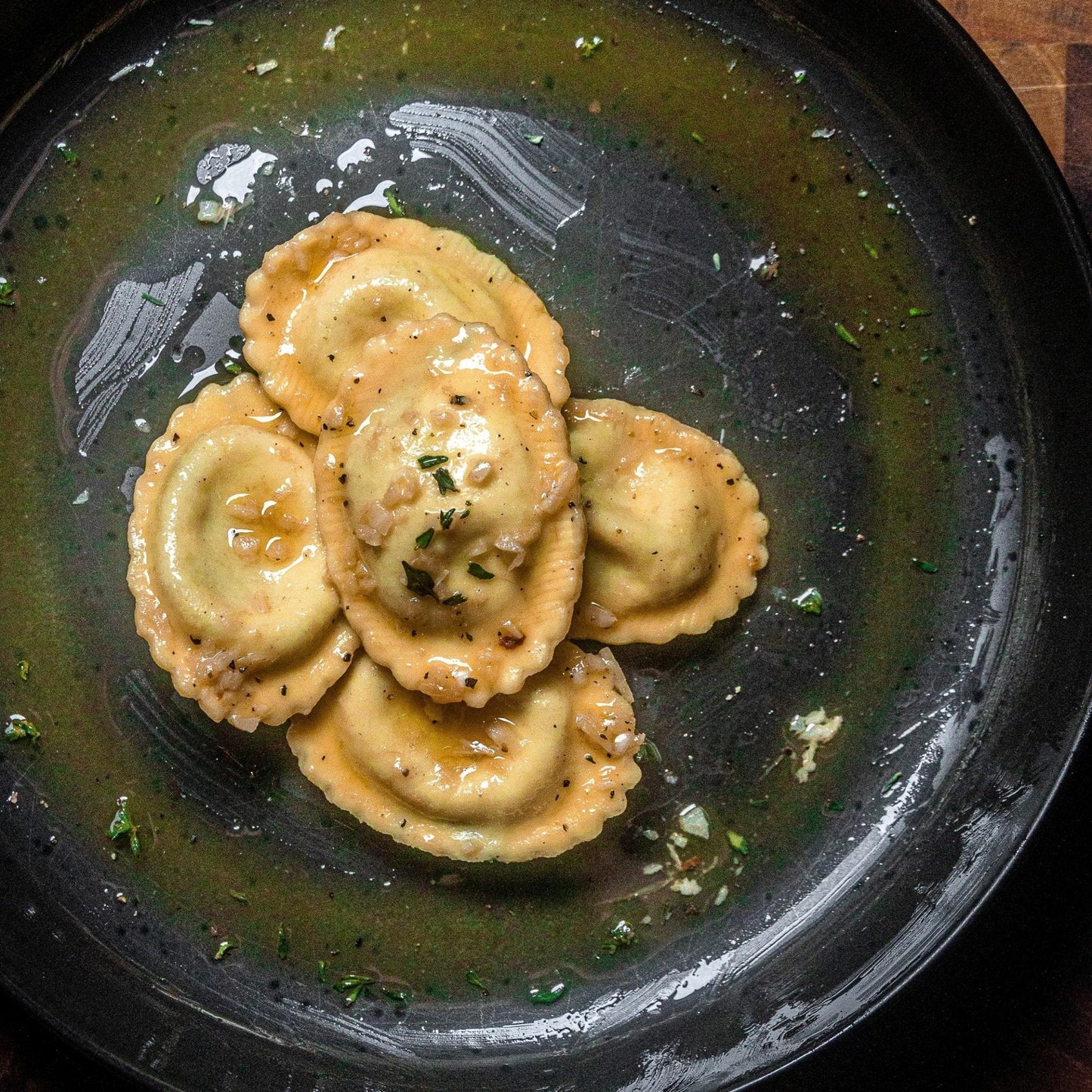 Pea Shoot Ravioli