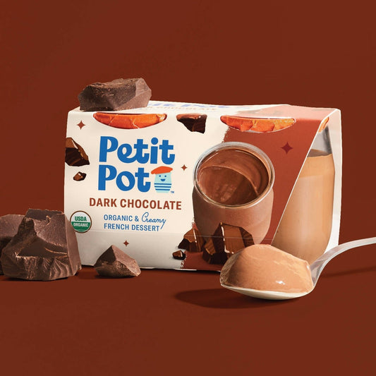 Petit Pot Dark Chocolate Organic French Dessert Wholesale - 2-Jar Packs x 600 Packs (1/4 Pallet) case