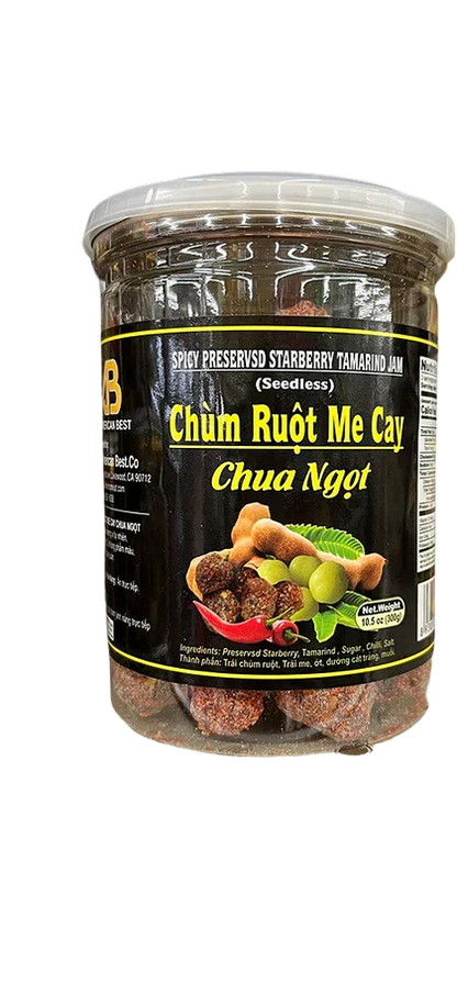 Spicy Preserved Starberry Tamarind (Chùm Ruột Me Cay) - 300g