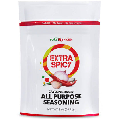 POKS Spices Extra Spicy Cayenne-Based West African Seasoning -25 x 2oz