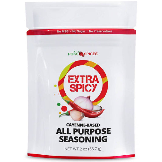 POKS Spices Extra Spicy Cayenne-Based West African Seasoning -25 x 2oz