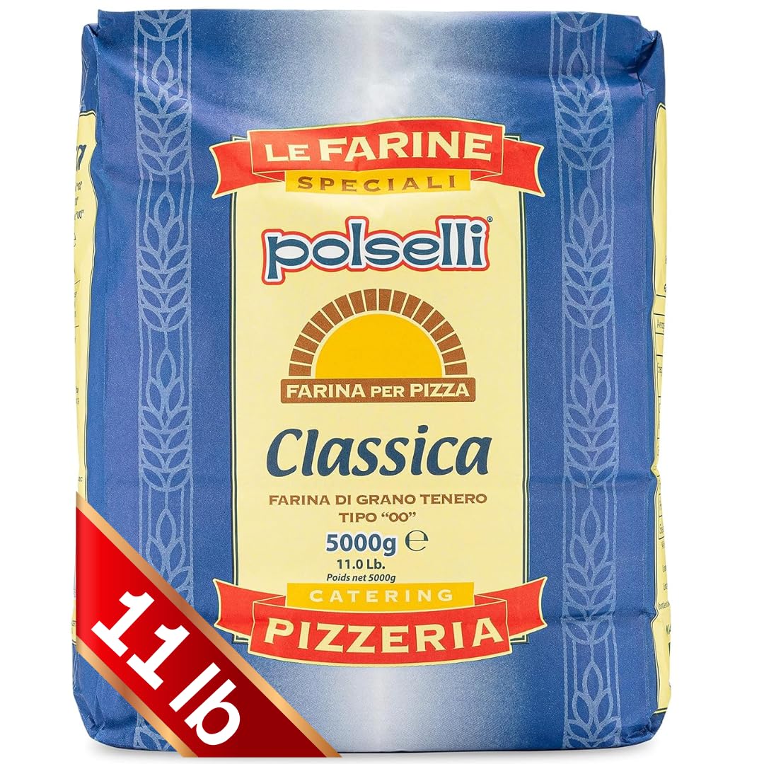 Polselli Classica Tipo 00 Pizza Flour, Authentic Neapolitan Pizza Flour, 5 kg (11 lb)