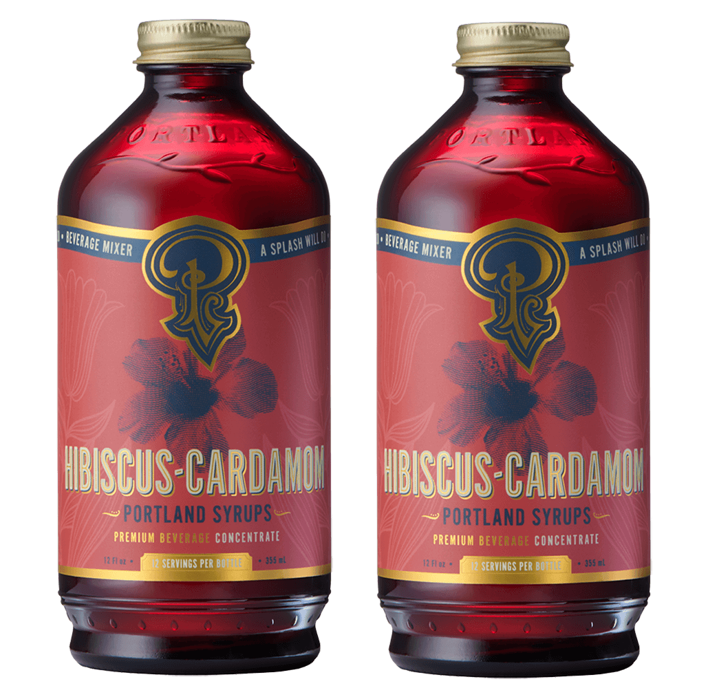 Portland Syrups Hibiscus Cardamom Syrup two-pack