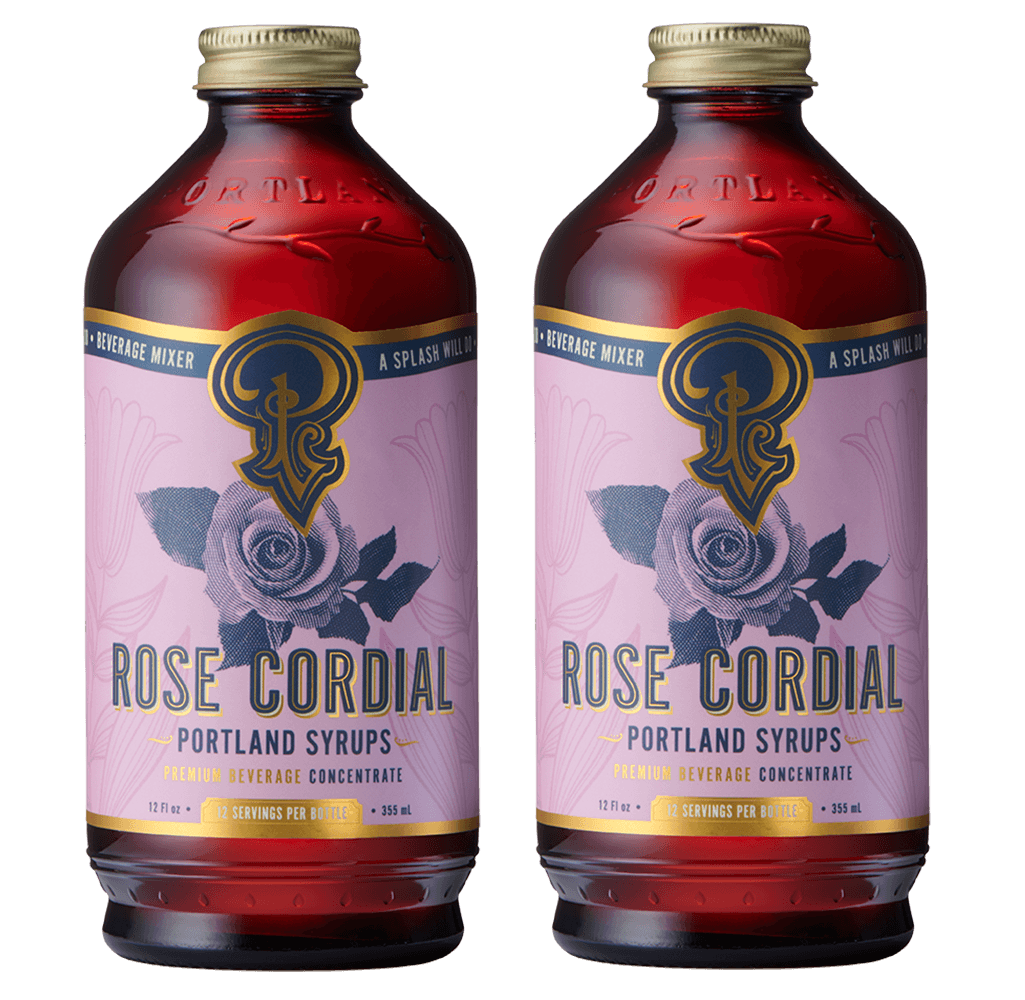 Portland Syrups Rose Cordial Syrup two-pack