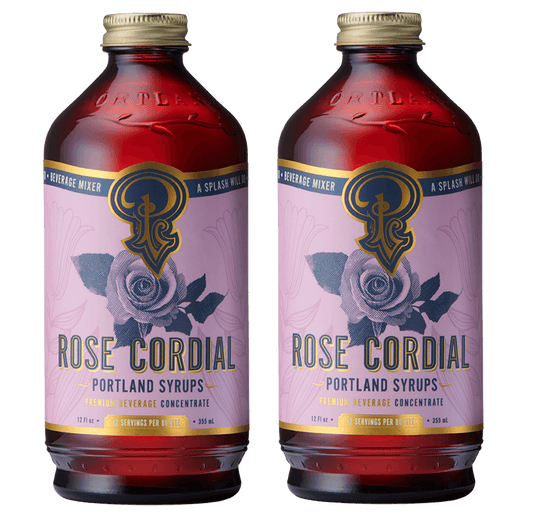 Portland Syrups Rose Cordial Syrup two-pack
