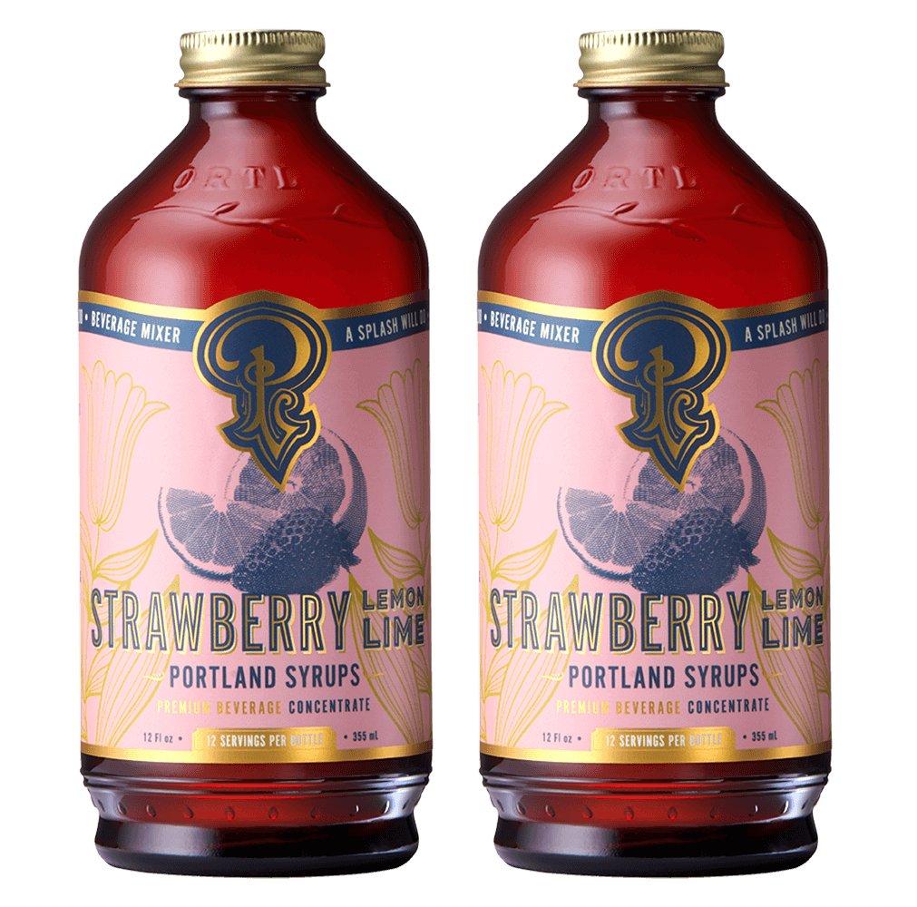 Portland Syrups Strawberry Lemon-Lime Syrup two-pack