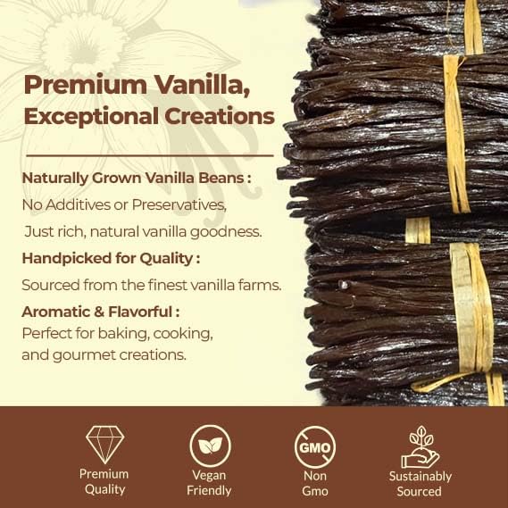Organic Ugandan Grade A Vanilla Beans Bulk