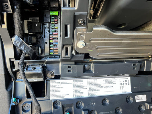 Printed Series Interior Under Steering Wheel Fuses Label - 2021+ Bronco