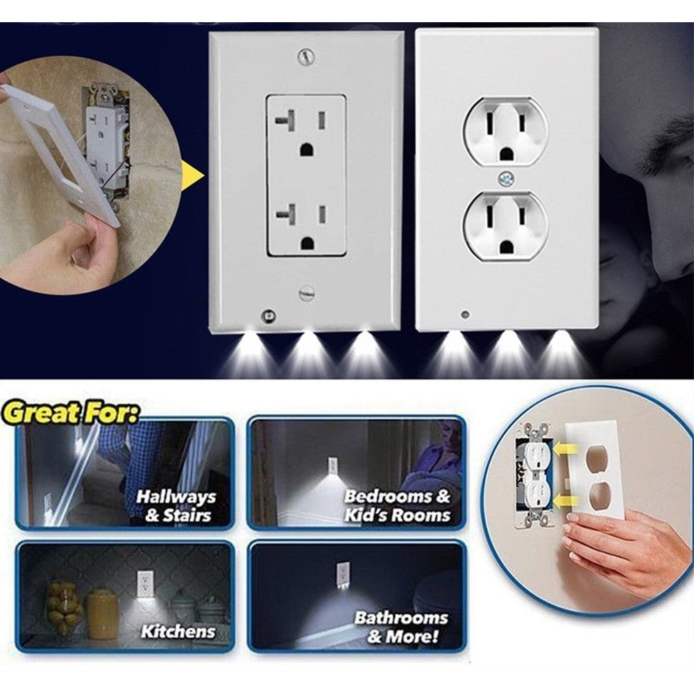 5-Pack Outlet Cover with Built-In LED Night Light - 2 Styles