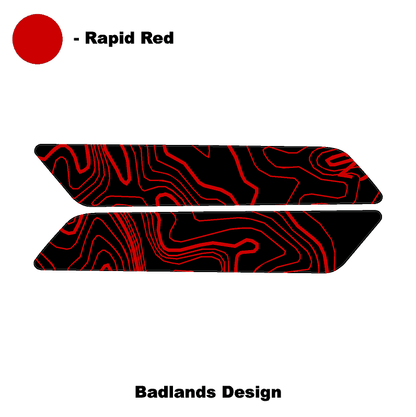 Topo Interior Front Door Grab Handle Overlay Kit (Printed + Laser Series) - 2021+ Bronco