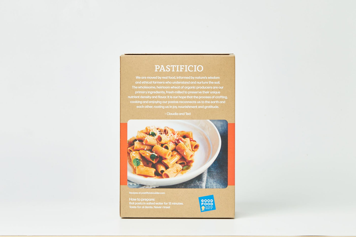 Pastificio Boulder RIGATONI Heritage Ancient Wheat Pasta Box - 6 boxes x 16 oz case