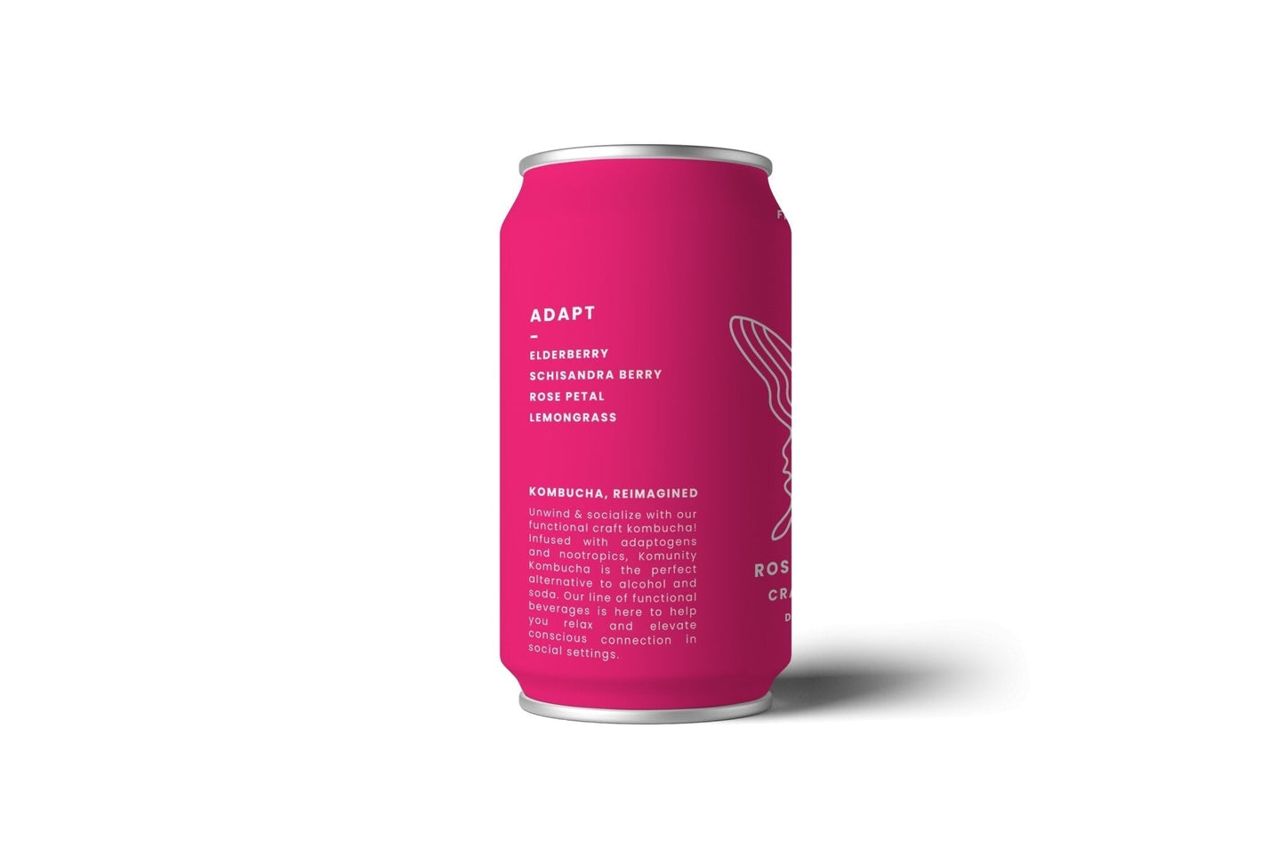 RMBR Kombucha Adapt Rose Petal Berry Can - 24 cans x 12 oz case