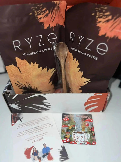 RYZE Mushroom Coffee Pack of 2 | 6 Adaptogenic Mushrooms | Organic | Instant Coffee | MCT Oil | Better Energy, Focus, Digestion, Immunity | Cordyceps, Lion’s Mane, Shiitake, Reishi, Turkey Tail, King Trumpet