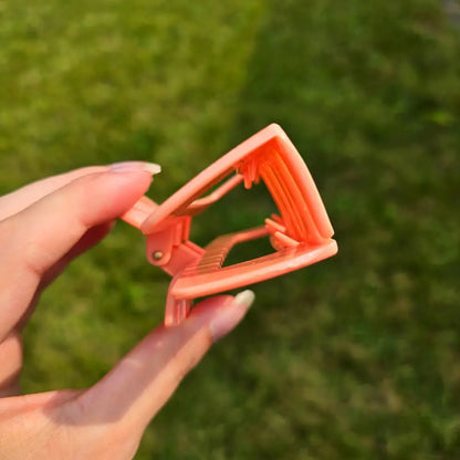 Salmon Pink Hair Claw Clip (Solid & Patterned)