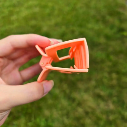 Salmon Pink Hair Claw Clip (Solid & Patterned)