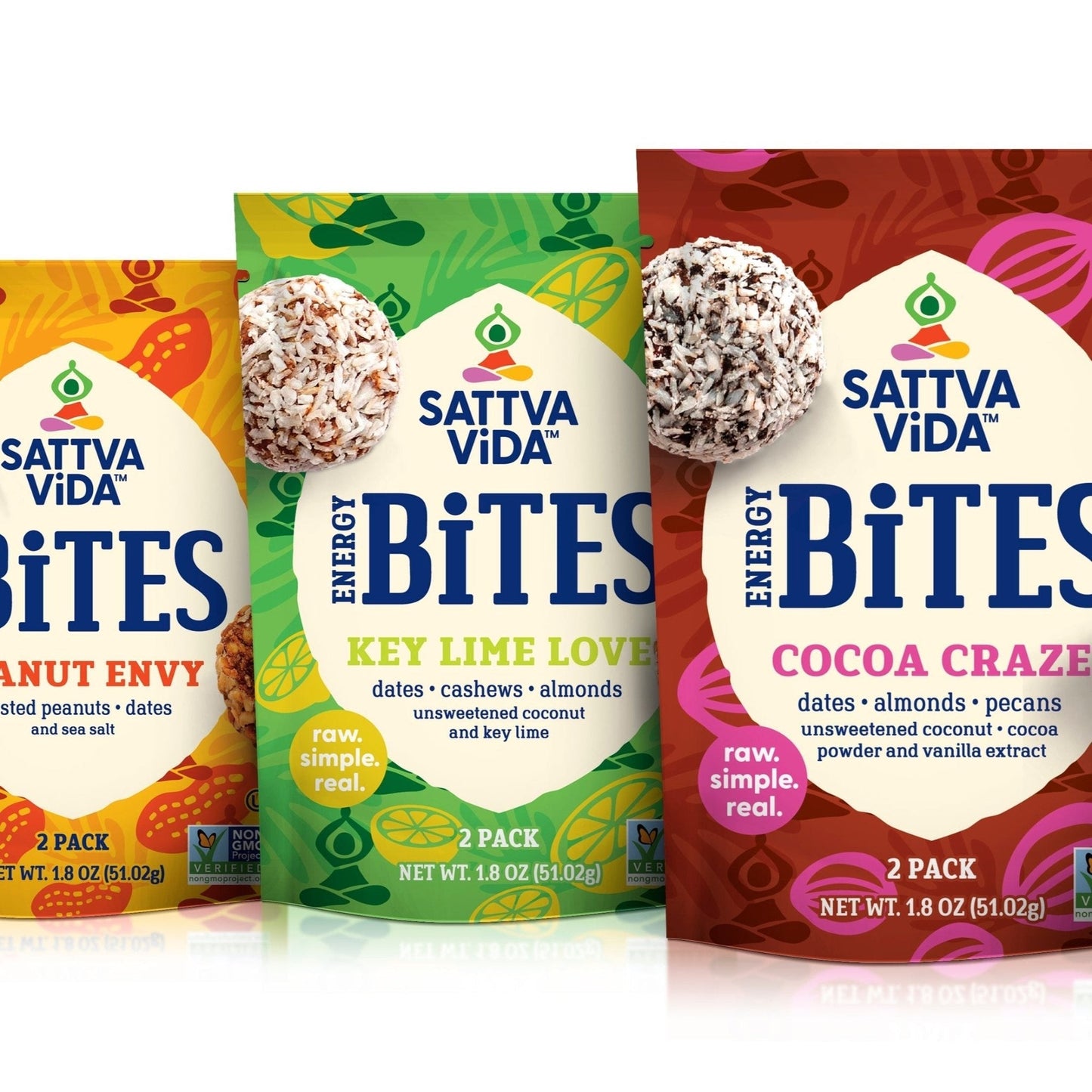 Sattva Vida NEW - Key Lime Love Energy Bites, 2pack (10 per case)
