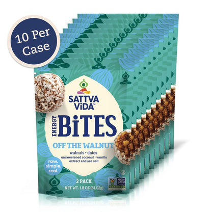 Sattva Vida NEW - Off The Walnut Energy Bites, 2pack (10 per case)