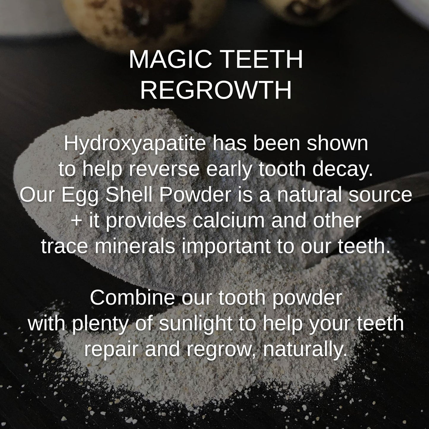 Shwally - For Home and Play Shwally Magical Hydroxyapatite Egg Shell & Coconut Charcoal Tooth Powder