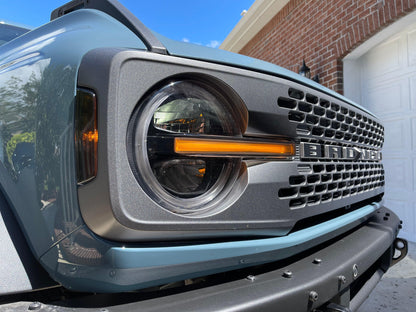 Smoked Signature DRL Bar Overlays - 2021+ Bronco (Signature Headlights)