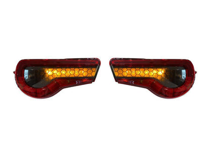 Special Edition Dark Smoke Honeycomb Tail Light Overlays - 2017-2021 Toyota 86 / Subaru BRZ
