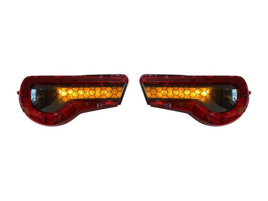 Special Edition Dark Smoke Honeycomb Tail Light Overlays - 2017-2021 Toyota 86 / Subaru BRZ