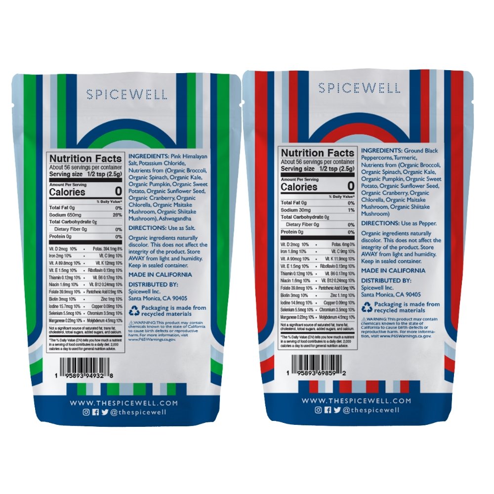 Spicewell Superfood Salt & Pepper Duo