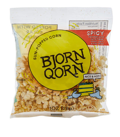 Bjorn Qorn Popcorn 30 Pack x 1oz bags case