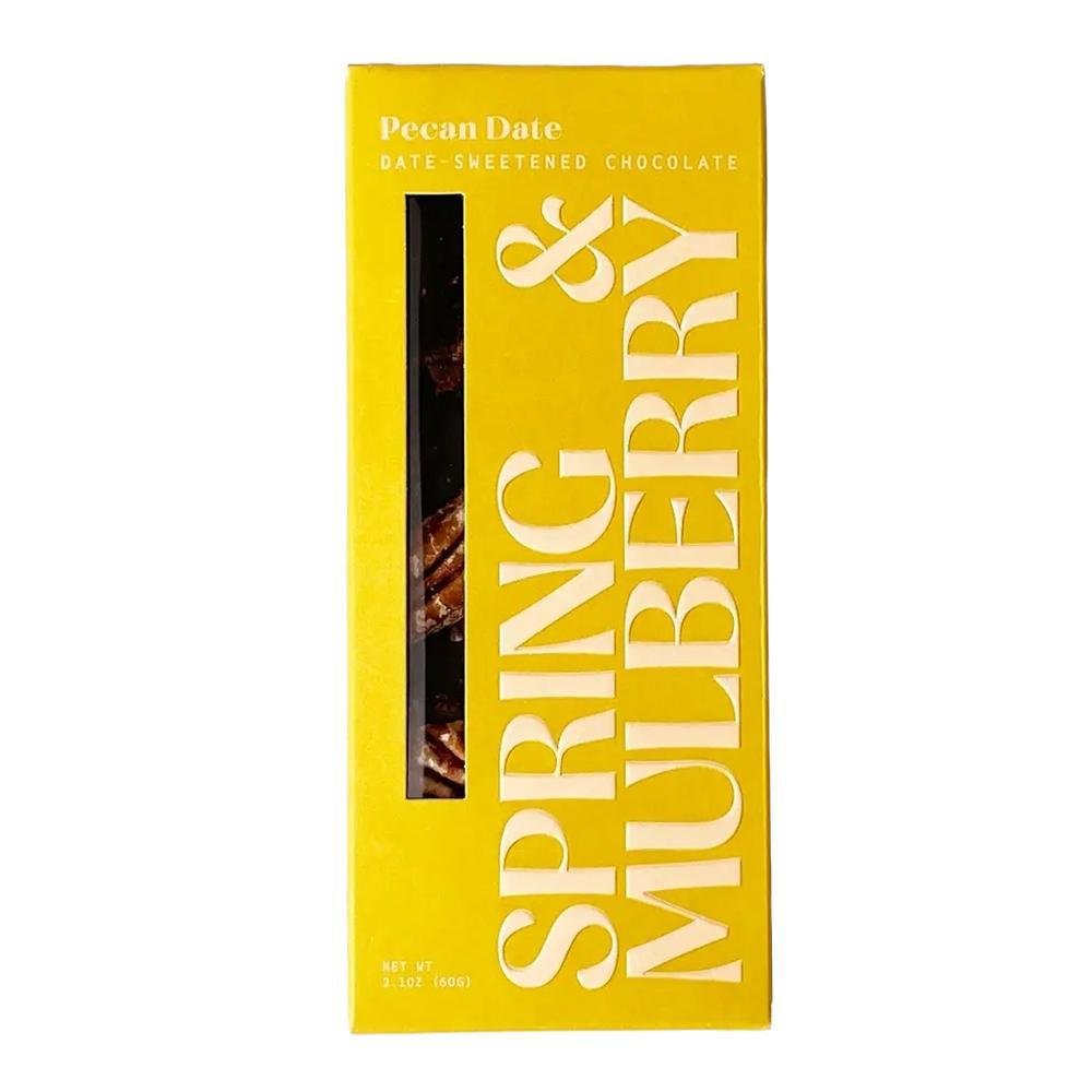Spring & Mulberry - 'Pecan Date' Date Sweetened Dark Chocolate (2.01OZ)