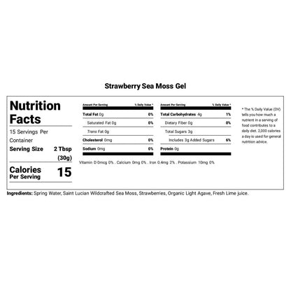 Sea Moss Gel - Strawberry Flavor 16oz