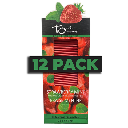 Touch Organic - ORGANIC STRAWBERRY MINT TEA 40 bags - 12 PACK CASE