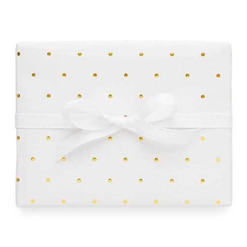 Sugar Paper - 'Gold Swiss Dot' Wrapping Paper (1CT)