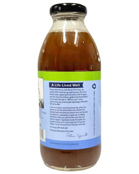Granny Squibbs Mojito Lime Sweetened Organic Iced Tea - 12 bottles x 16oz case