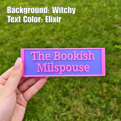 The Bookish Milspouse Sign (Made to Order)