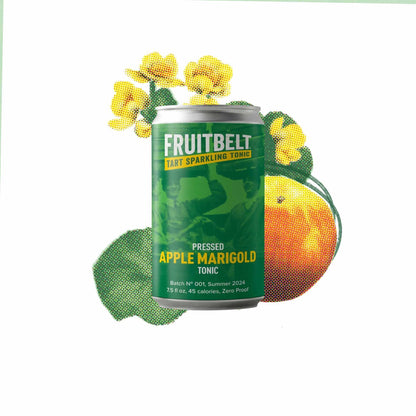 Sparkling Tonic, Apple Marigold, Fruitbelt, 4-Pack