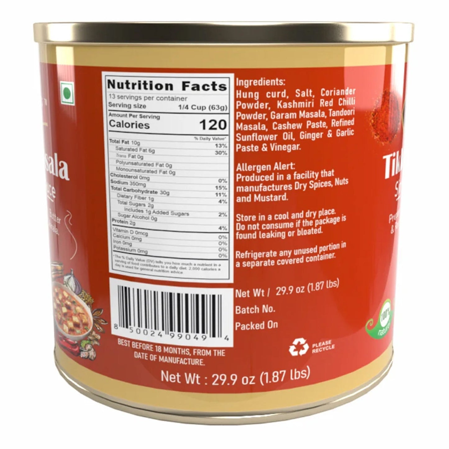 TIKKA MASALA SIMMER SAUCE 14 oz