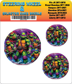 Steering wheel decal Teenage Turtles 2