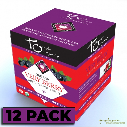 Touch Organic - ORGANIC VERY BERRY WHITE TEA 100 bags- 12 PACK CASE