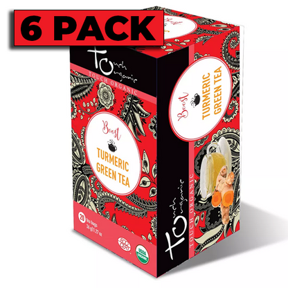 Touch Organic - Body Boost Turmeric Green Tea 20 bags - 6 PACK CASE