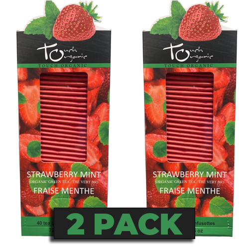 Touch Organic - ORGANIC STRAWBERRY MINT TEA 40 bags - 2 PACK
