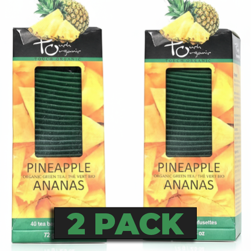 Touch Organic - ORGANIC PINEAPPLE GREEN TEA 40 bags - 2 PACK