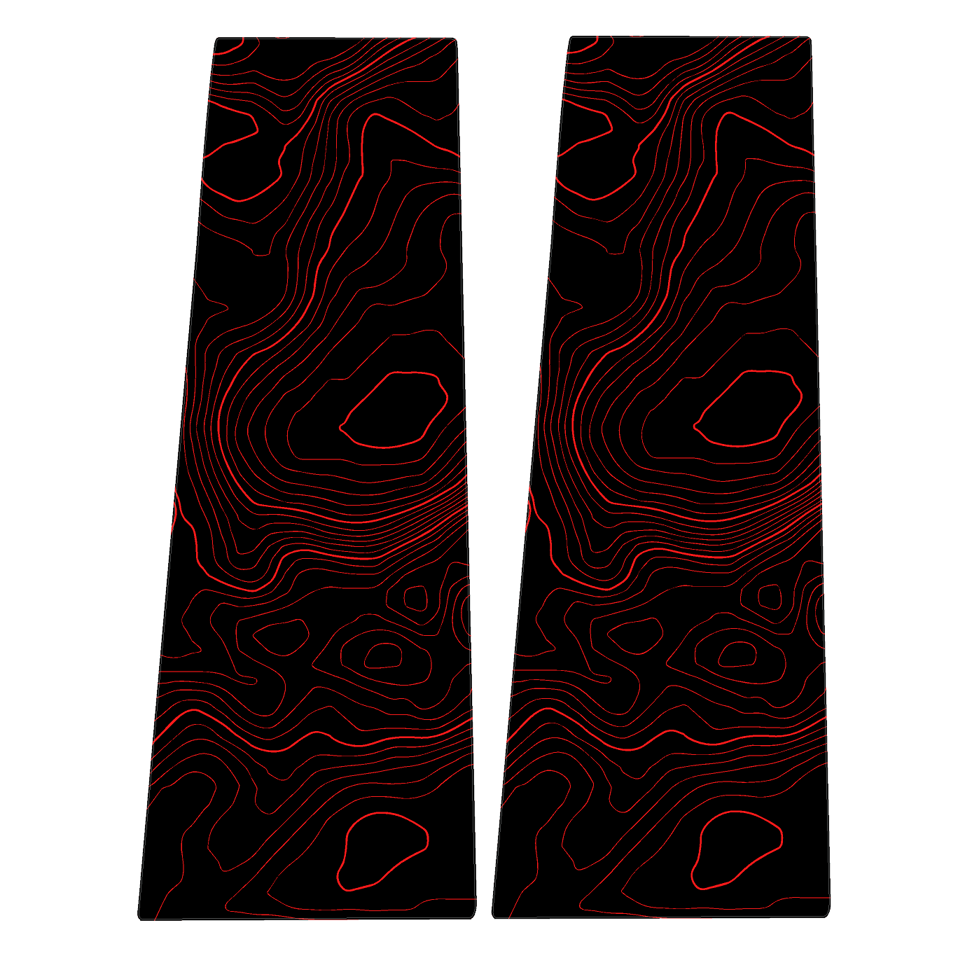 Topographic B Pillar Overlays - 2024+ Ranger