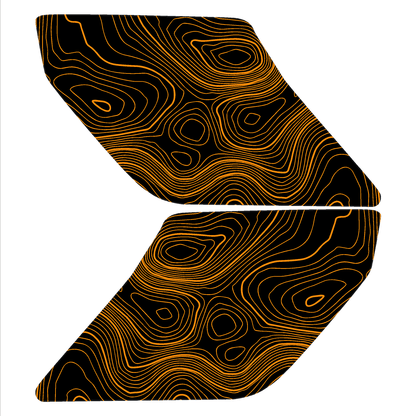 Topographic Interior Sun Visor Overlays - 2024+ Ranger Raptor (with Homelink)