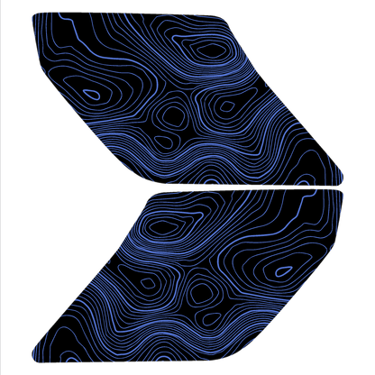 Topo Interior Sun Visor Overlays (Printed Series) - 2021+ Bronco (NO Homelink)