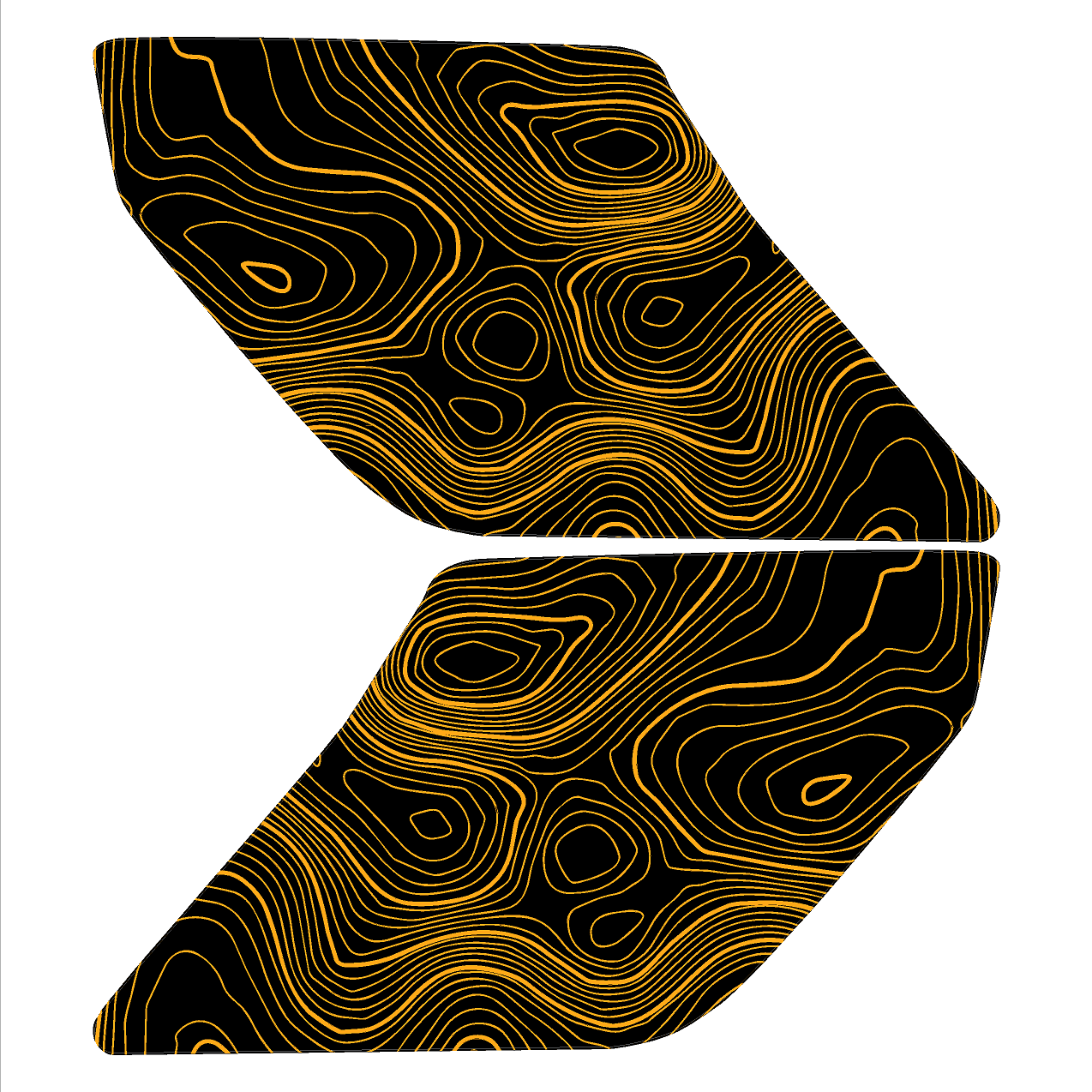 Topo Interior Door Handle Overlays - 2021+ Bronco